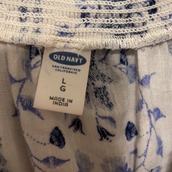 Blue and White Tank Top - Picture 3 of 3